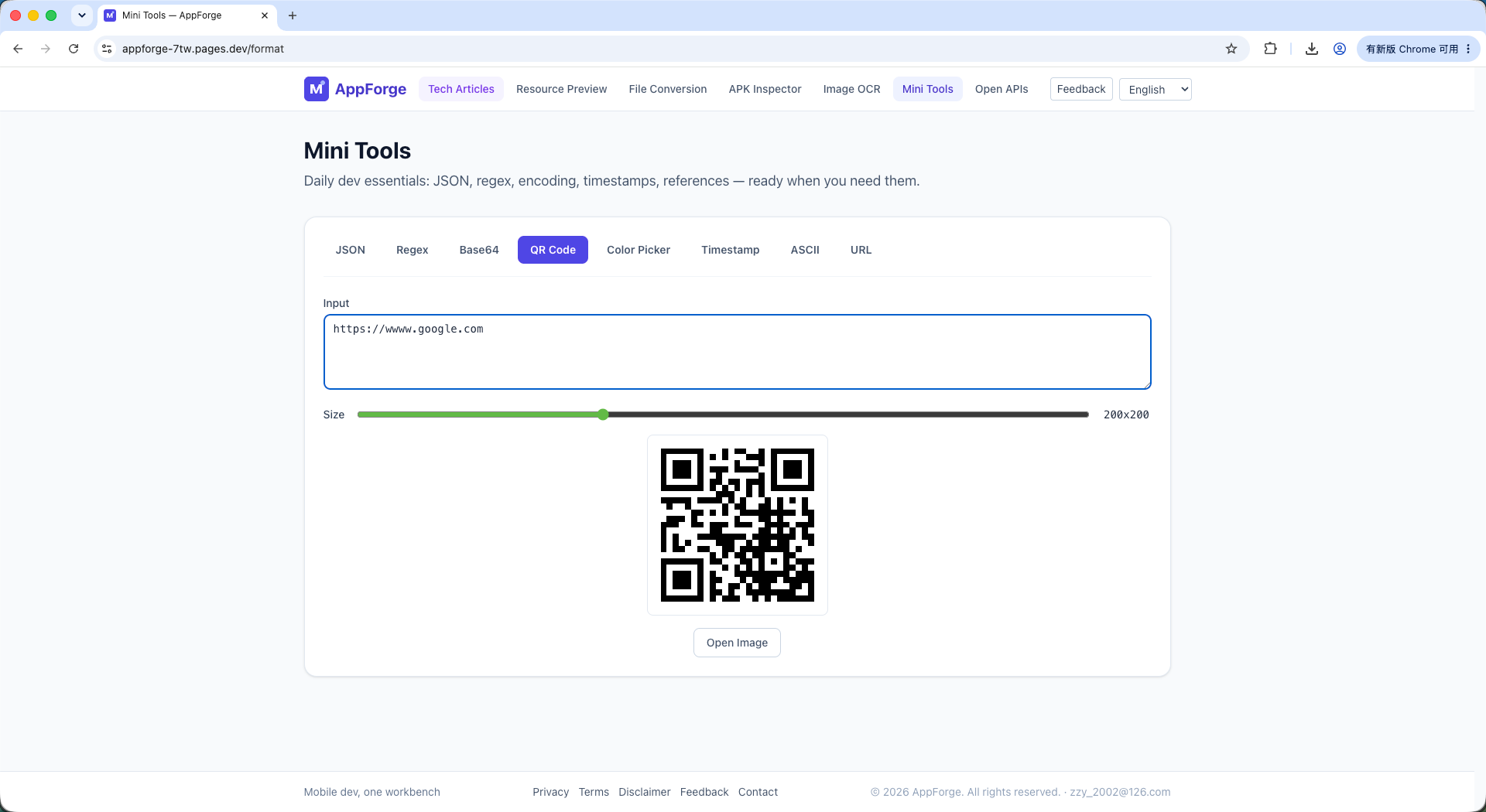 Mini tools — JSON, regex, Base64, and more
